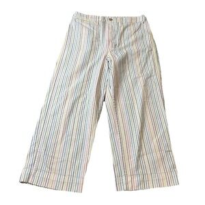 Madewell Emmett Wide-Leg Crop Stripe Rainbow Pants Women’s Size 29 EUC